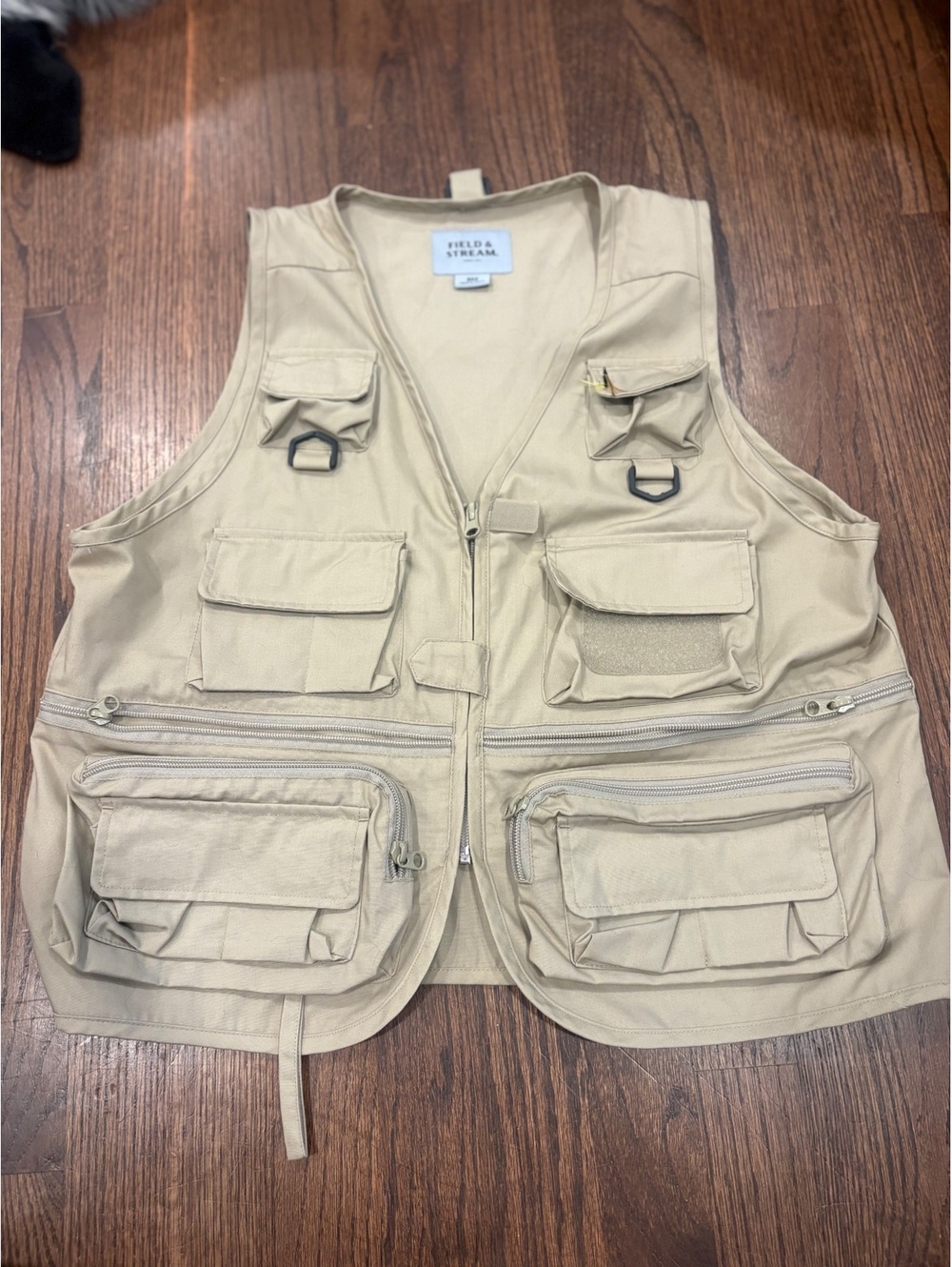Field & Stream Men's Utility Vest with Multiple Pockets, Size Small, Beige